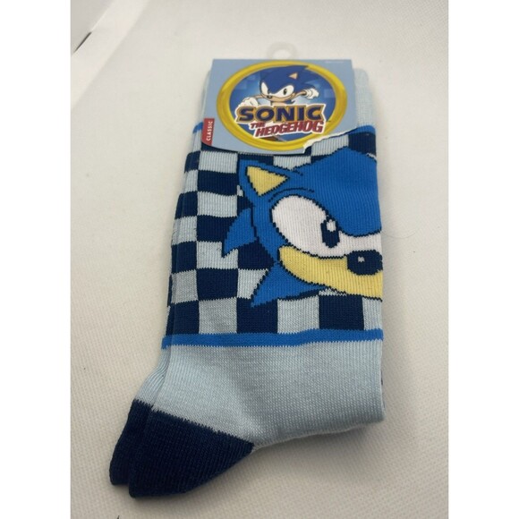 SONIC THE HEDGEHOG CREW SOCKS SIZE 10-13 - Picture 1 of 5